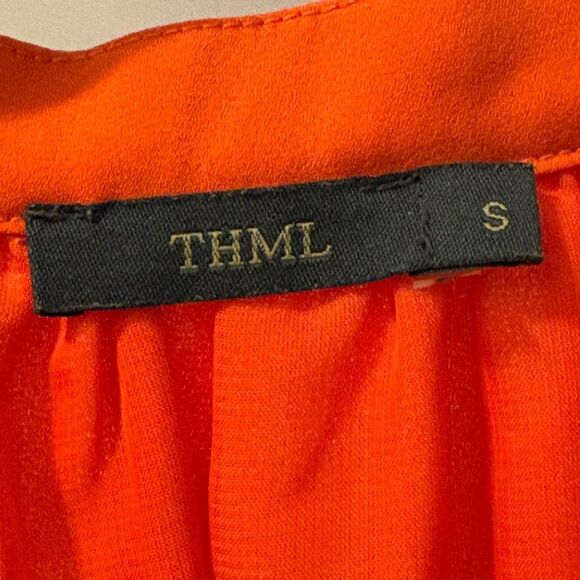 THML Vibrant Orange Embroidered Mini Dress - Picture 2 of 4